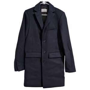 Everlane The ReWool Long Overcoat Wool Blend in Navy Men's XS (Retails $298)